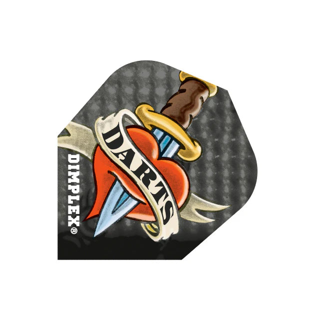 Dimplex Std Flights - Dagger in Heart - Aussie Dart Supplies Online