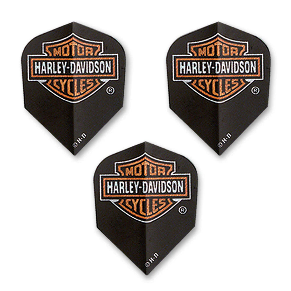 Harley Davidson Black Orange Logo STD Flights – Aussie Dart Supplies Online