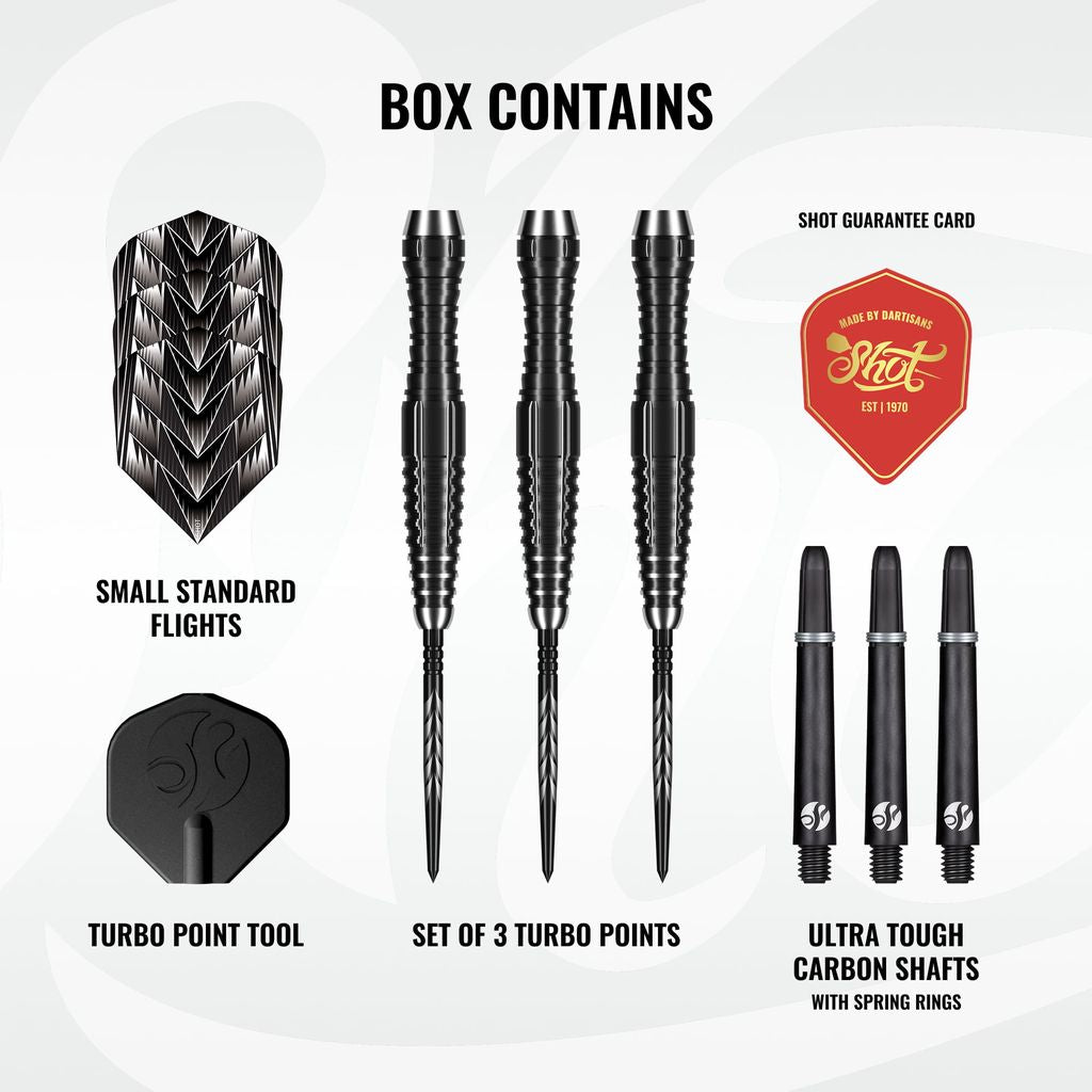 Tribal Weapon 4 Series Steel Tip Dart Set-90% Tungsten Turbo Points