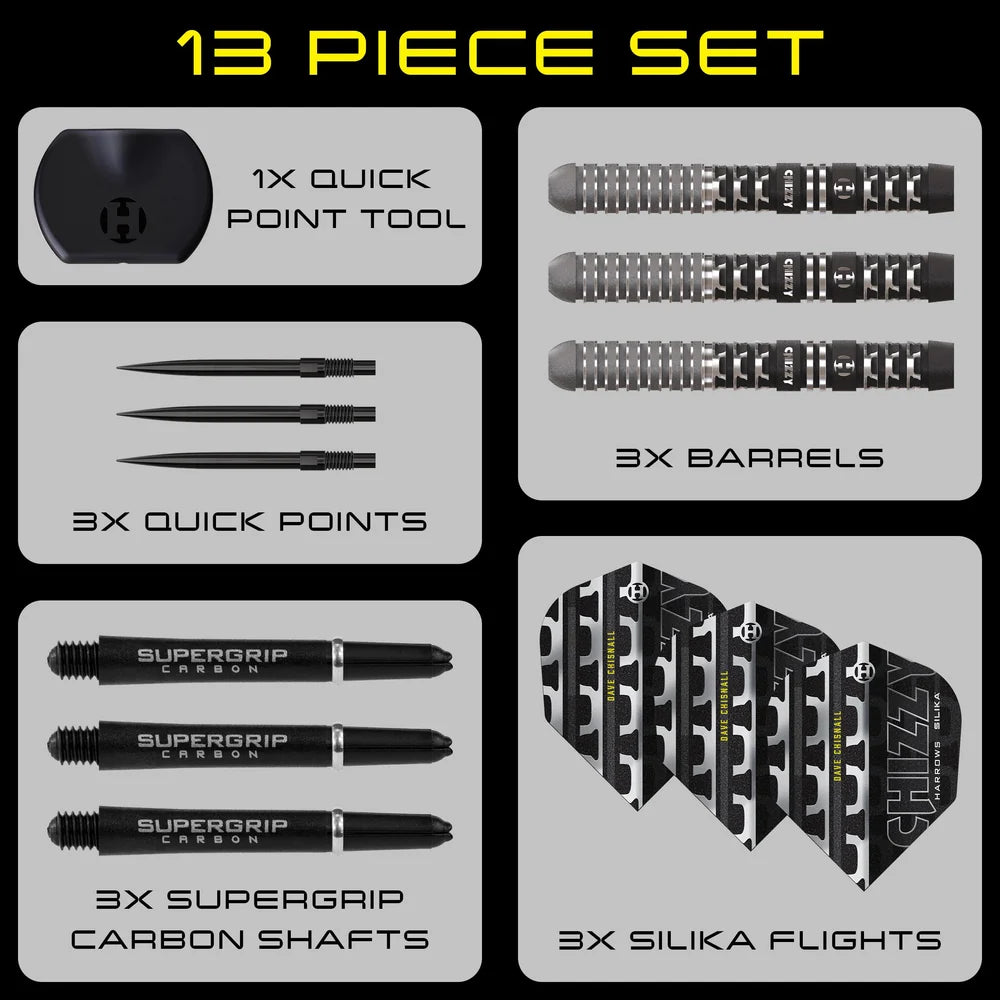 Chizzy 90% Series 4 Quick Point 90% Tungsten Darts