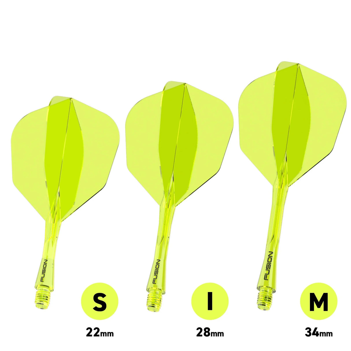 Winmau Yellow Fusion #6 Integrated Flight & Shaft - Aussie Dart Supplies Online