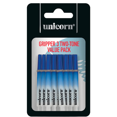 Unicorn Gripper 3 Value Pack Blue / White Two Tone Ring Grip Shafts - Medium
