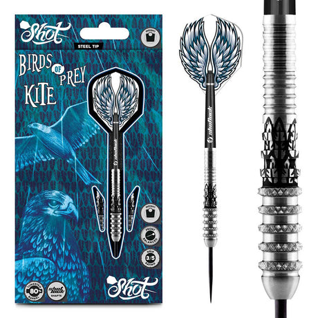 Birds of Prey Kite Steel Tip Dart Set-Front Weighted 80% Tungsten Barrels - Aussie Dart Supplies Online