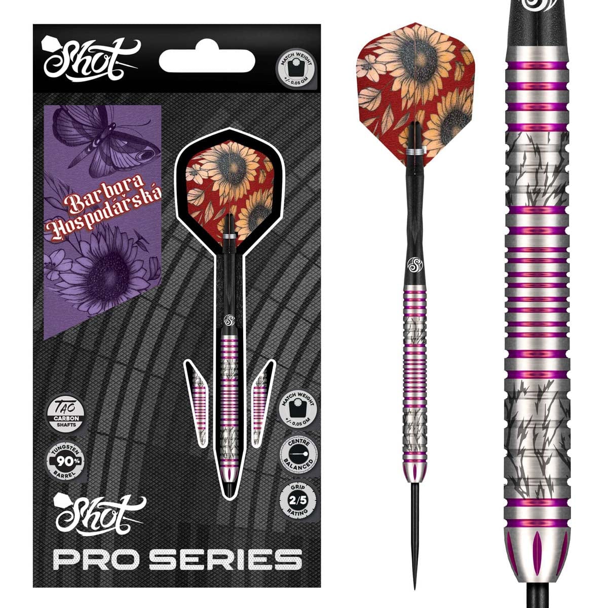 Shot Pro Series Barbora Hospodarska 2.0 90% Tungsten - Aussie Dart Supplies Online