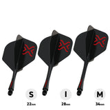 Blade X - Fusion Integrated Flight & Shaft Black Std No2 - Aussie Dart Supplies Online
