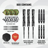 Camo Longshot Turbo Point - 95% Steel Tip Darts - Aussie Dart Supplies Online