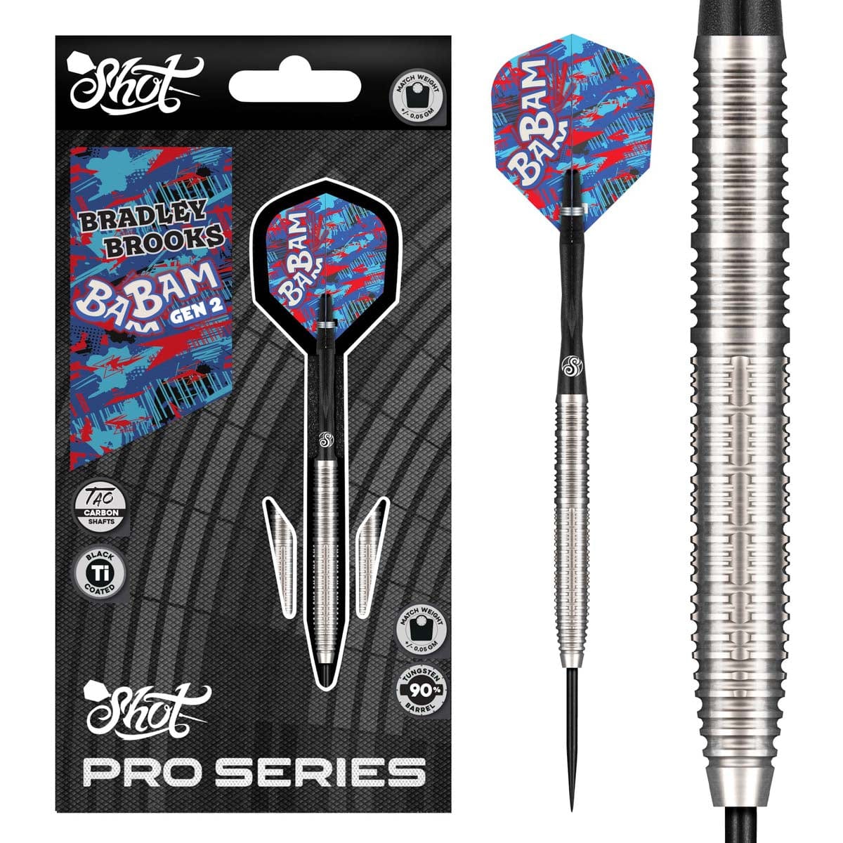 Shot Pro Series Bradley Brooks Gen 2 90% Tungsten - Aussie Dart Supplies Online
