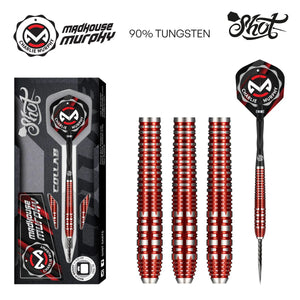 Shot Collab Charlie Murphy Steel Tip Dart Set-90% Tungsten Barrels