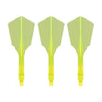 Condor AXE 120 Narrow Moulded Flights Neon Yellow