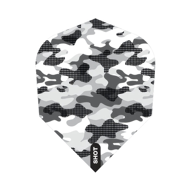 Arctic Camo White No6 Flight Set - Aussie Dart Supplies Online