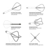 Shot Flight Deck Kite One Piece Flight & Shaft System Black
