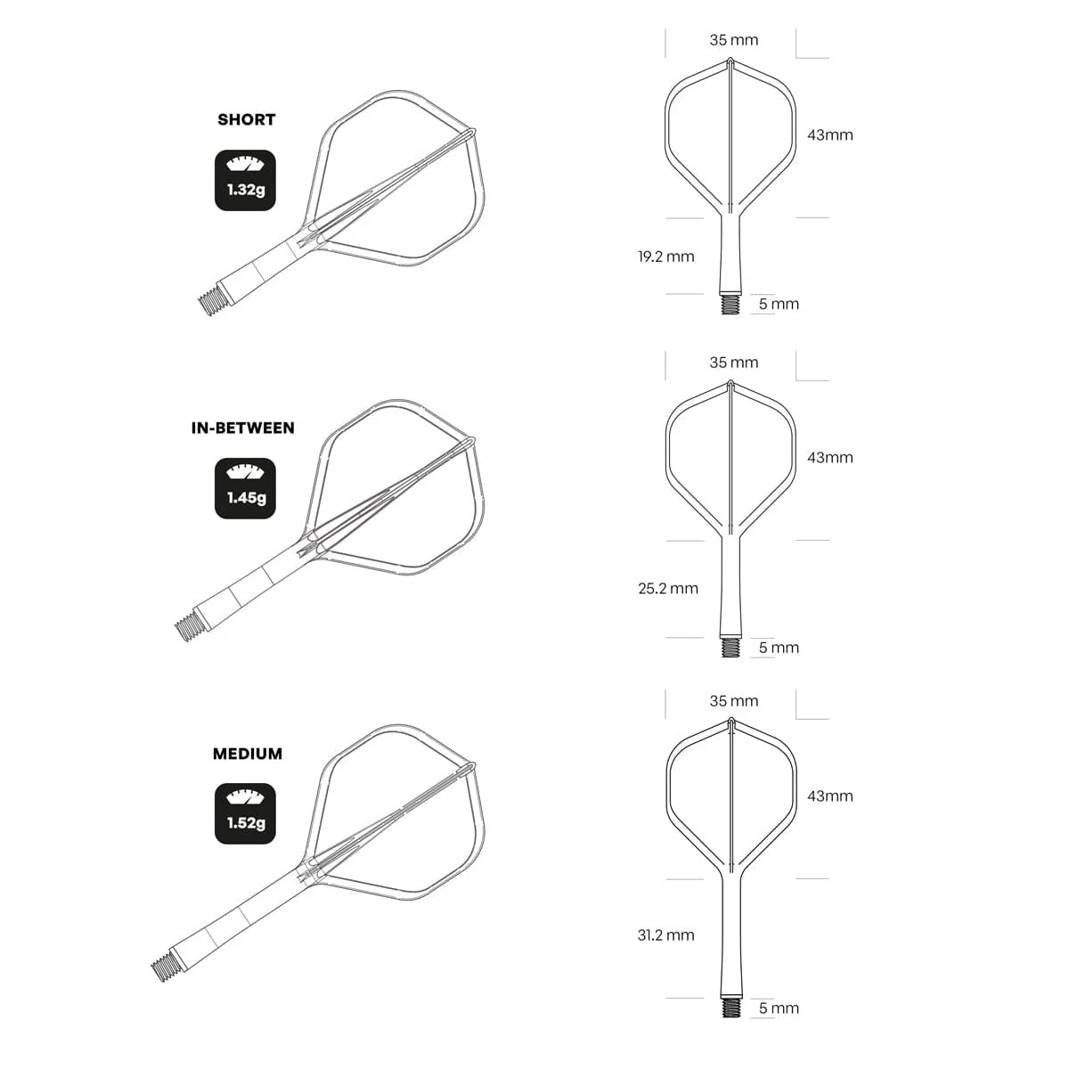 Shot Flight Deck One Piece Flight & Shaft System Purple