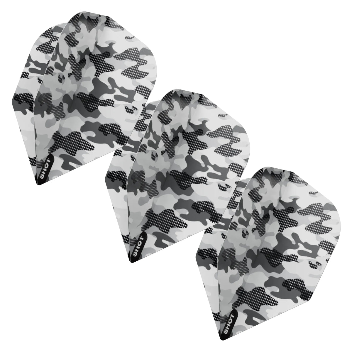 Arctic Camo White No6 Flight Set - Aussie Dart Supplies Online