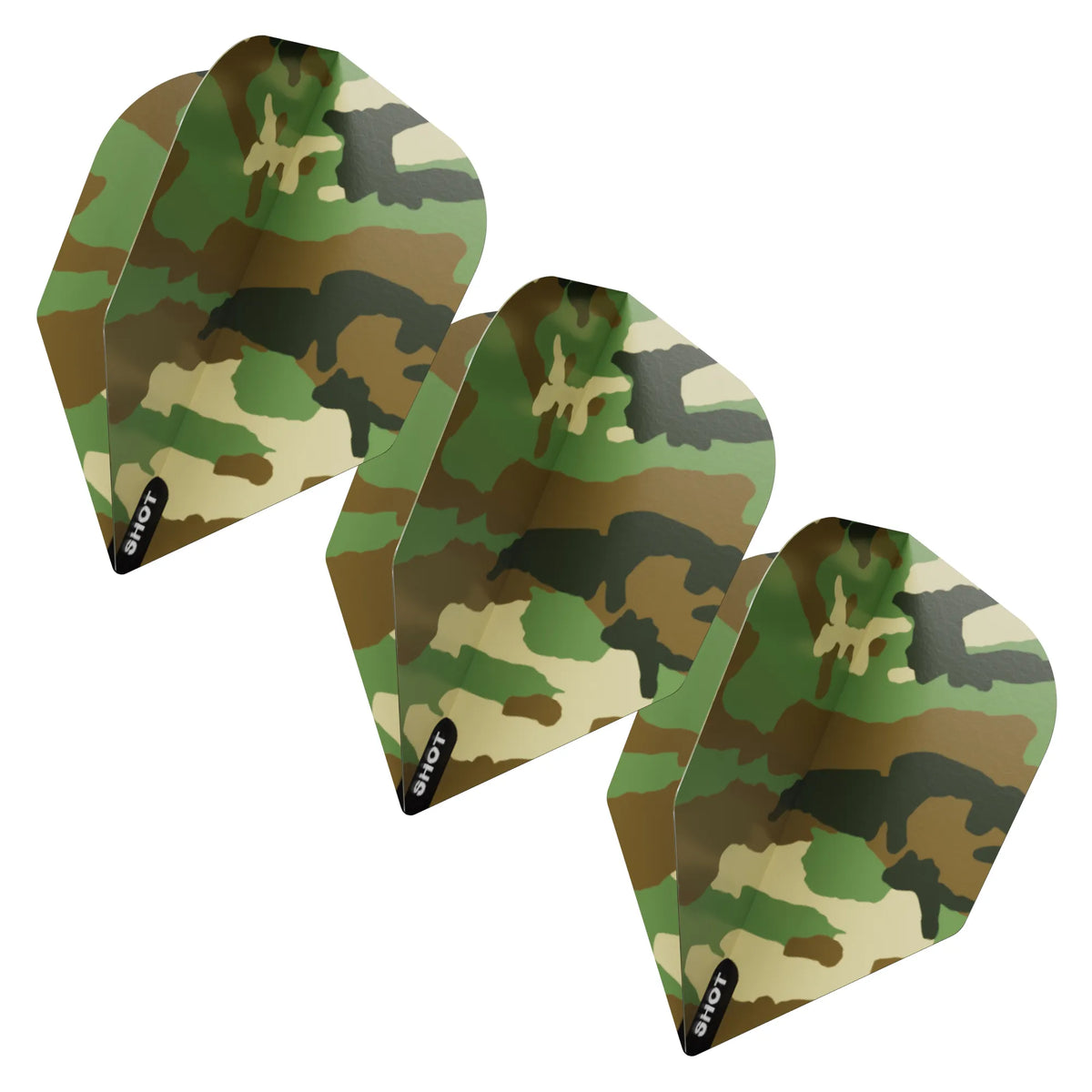 Woodlands Camo Green Flight Set - Aussie Dart Supplies Online