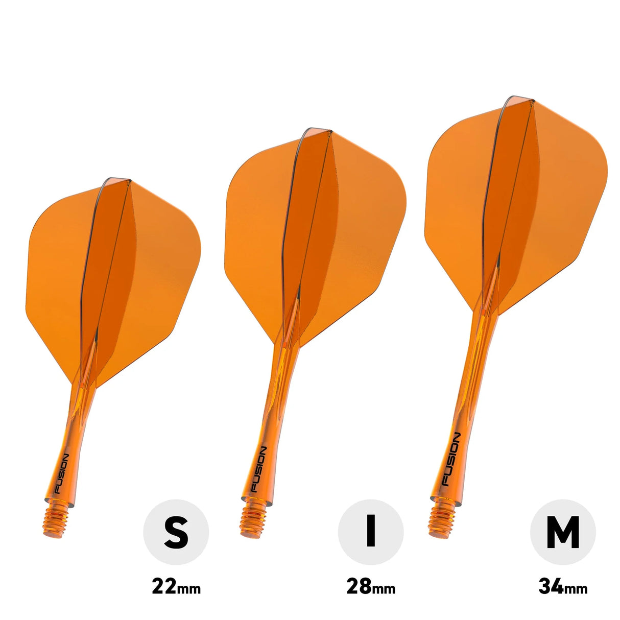 Winmau Orange Fusion #6 Integrated Flight & Shaft - Aussie Dart Supplies Online
