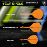 Winmau Orange Fusion #6 Integrated Flight & Shaft - Aussie Dart Supplies Online