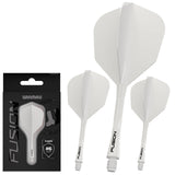 Winmau White Fusion #6 Integrated Flight & Shaft - Aussie Dart Supplies Online