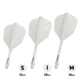 Winmau White Fusion #6 Integrated Flight & Shaft - Aussie Dart Supplies Online