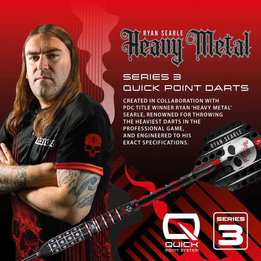 Harrows Ryan Searle Series 4 90% Tungsten Quick Point Darts Set