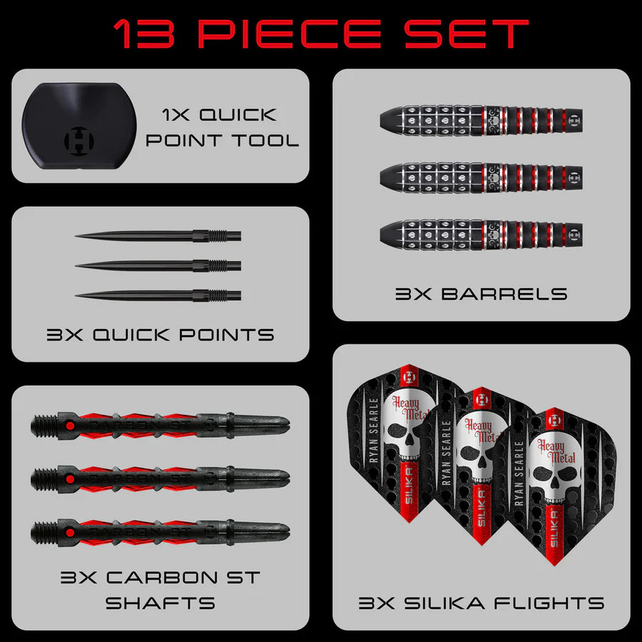 Harrows Ryan Searle Series 4 90% Tungsten Quick Point Darts Set