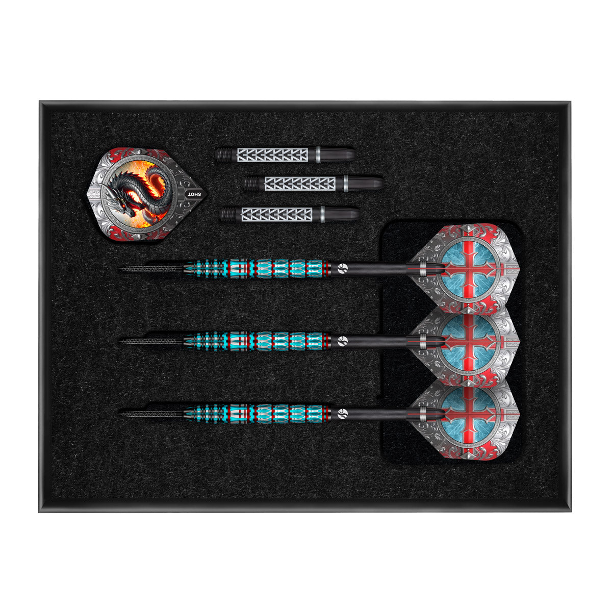 Future Knights St George Steel Tip Dart Set-95% Tungsten Barrels