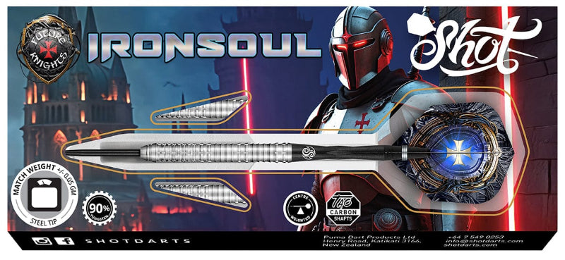 Future Knights Ironsoul Steel Tip Dart Set-90% Tungsten Barrels