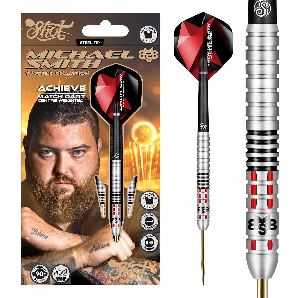 Michael Smith Achieve 90% Tungsten - Aussie Dart Supplies Online
