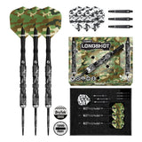 Camo Longshot Turbo Point - 95% Steel Tip Darts - Aussie Dart Supplies Online