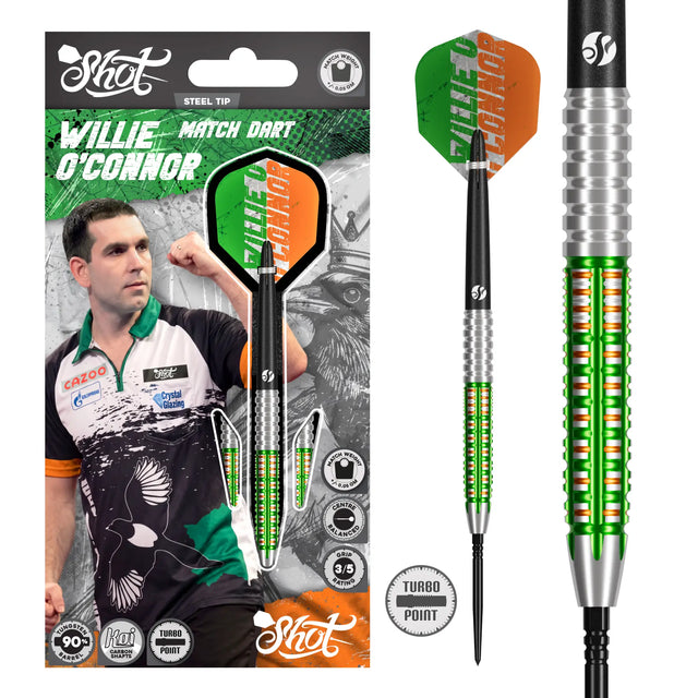 Pro Series Willie O'Connor Turbo Point - 90% Steel Tip Darts - Aussie Dart Supplies Online