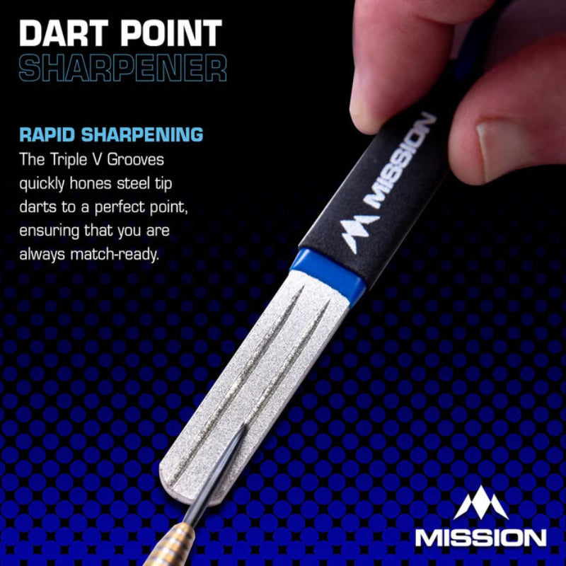 Mission Diamond Point Sharpener - Large - Blue