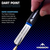 Mission Diamond Point Sharpener - Large - Blue