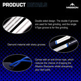 Mission Diamond Point Sharpener - Large - Blue