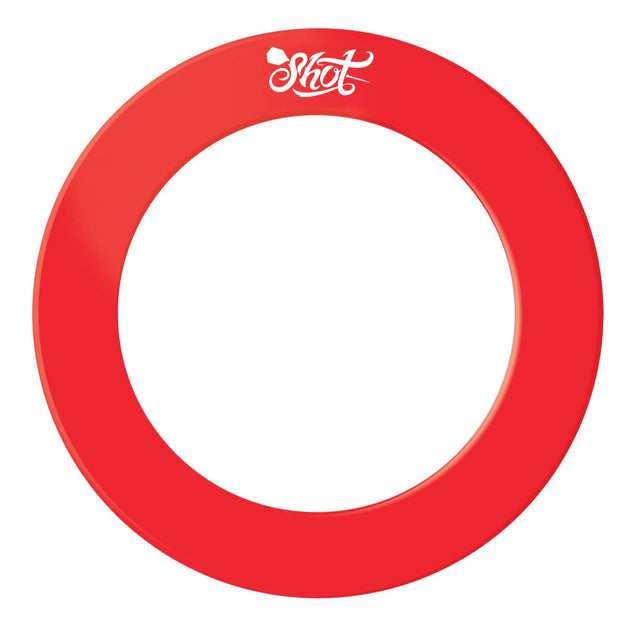 Shot One Piece Dartboard Surround- Red - Aussie Dart Supplies Online