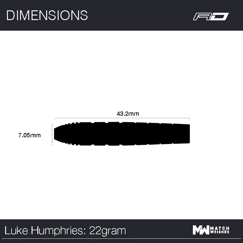 Luke Humphries - TX1 Pioneer 90% Tungsten Darts Set - Aussie Dart Supplies Online