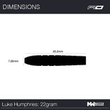 Luke Humphries - TX1 Pioneer 90% Tungsten Darts Set - Aussie Dart Supplies Online