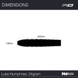 Luke Humphries - TX1 Pioneer 90% Tungsten Darts Set - Aussie Dart Supplies Online