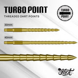 Turbo RS Steel Tip Turbo Points - Gold - Aussie Dart Supplies Online