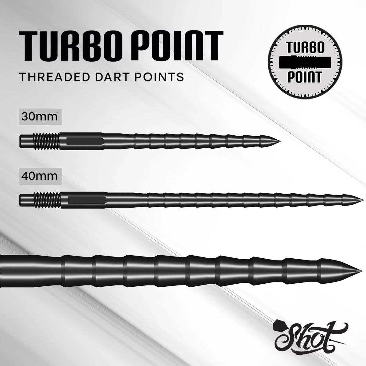 Turbo RS Steel Tip Turbo Points - Black - Aussie Dart Supplies Online