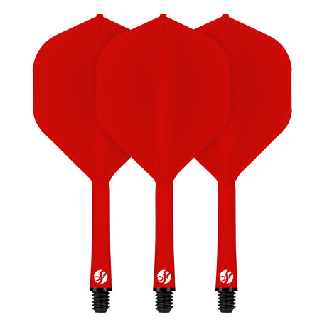 Flight Deck One Piece Dart Flight and Shaft System Red