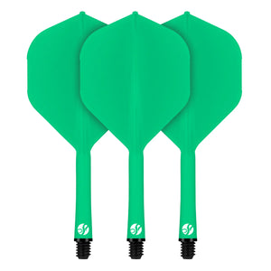 Shot Flight Deck One Piece Flight & Shaft System Green