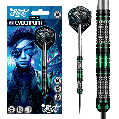 Shot AI Cyberpunk 90% Tungsten Darts Set