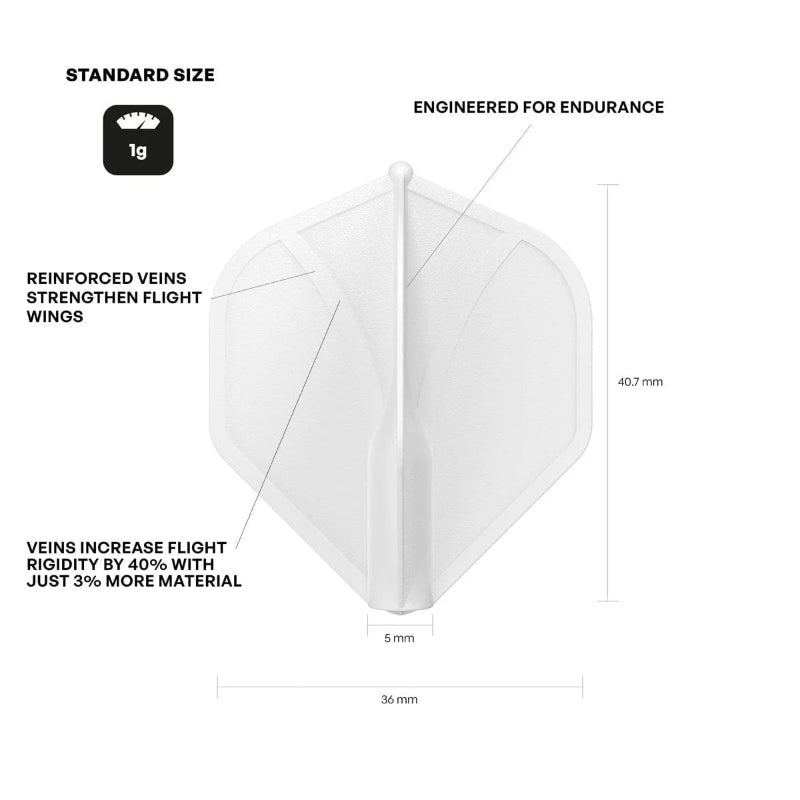 Shot Airfoil Molded Dart Flight Set