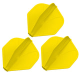 Shot Airfoil Molded Dart Flight Set Yellow