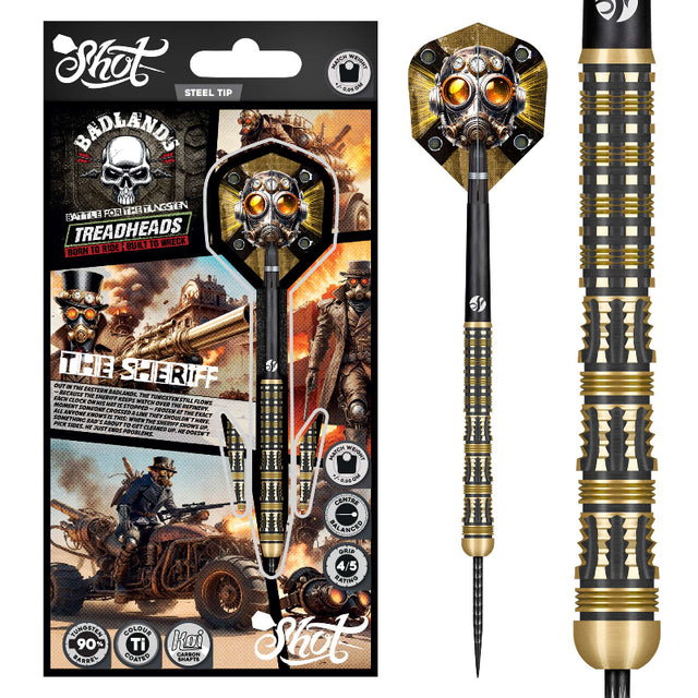 Badlands The Sheriff Steel Tip Dart Set 90% Tungsten Barrels