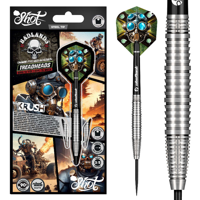 Shot Badlands Threadheads Krush 90% Tungsten Darts Set.