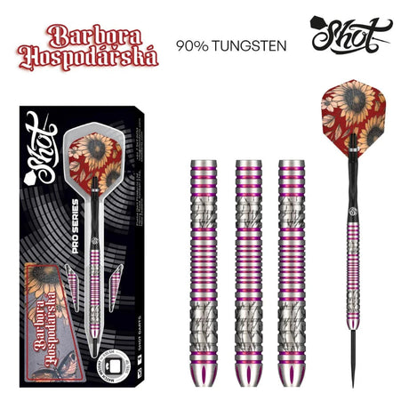 Shot Barbora Hospodarska 90% Steel Tip Darts Set
