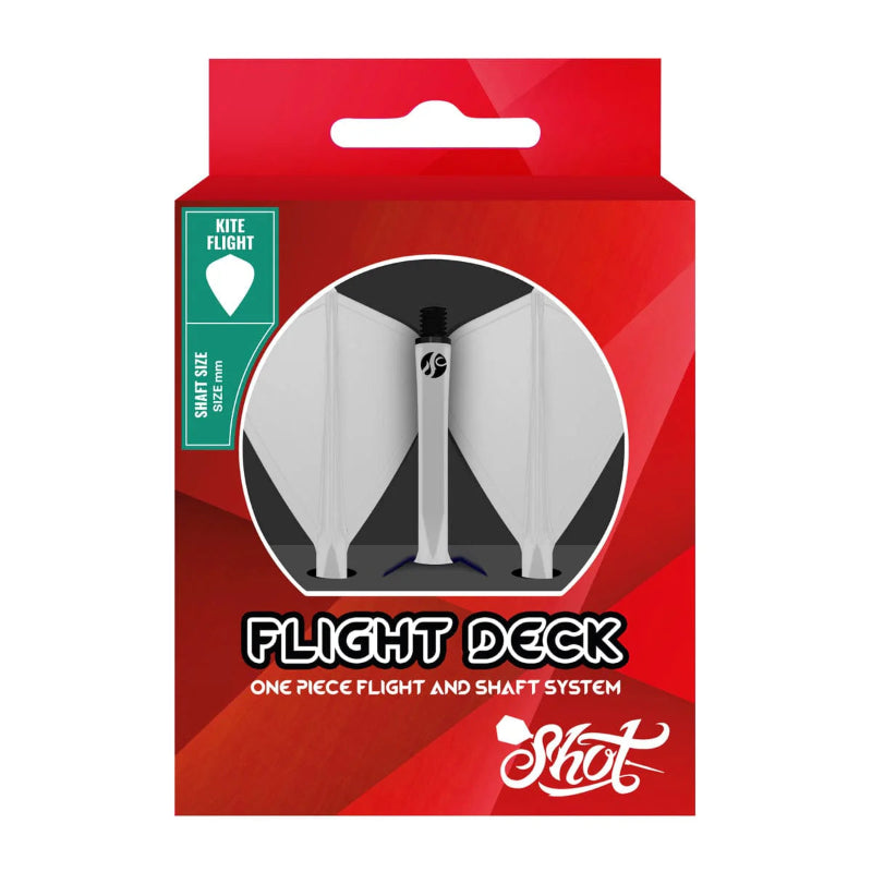 Shot Flight Deck Kite One Piece Flight & Shaft System Clear