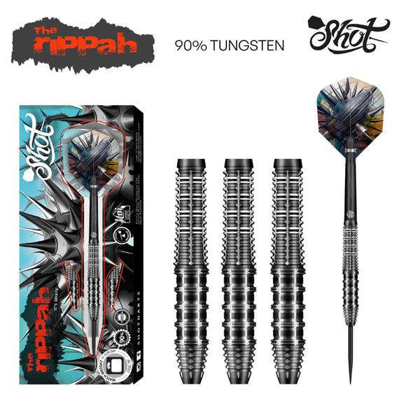 Shot Gnarly Rippah Steel Tip Darts 