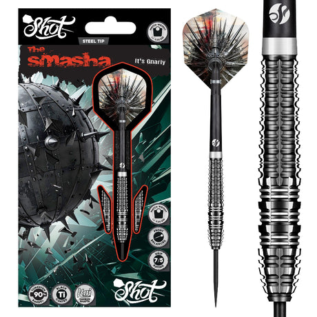 Gnarly Smasha Steel Tip Dart Set-90% Tungsten Barrels