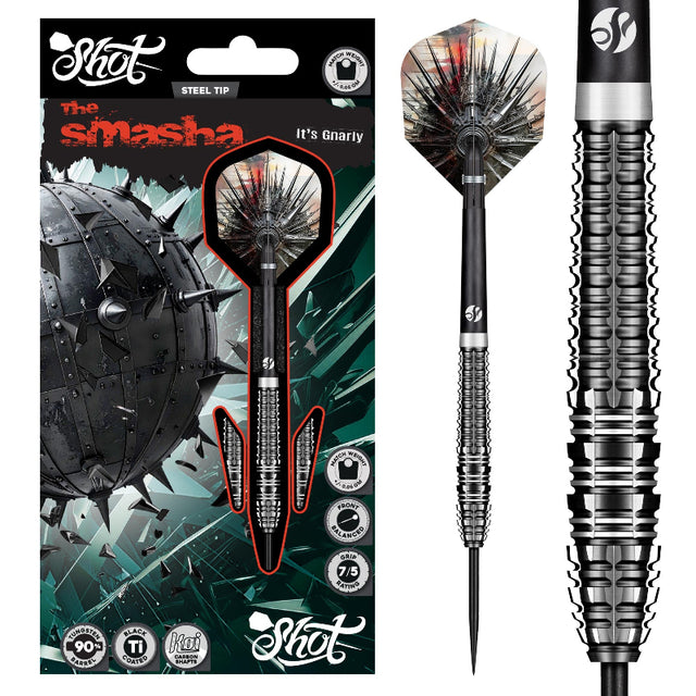 Gnarly Smasha Steel Tip Dart Set-90% Tungsten Barrels